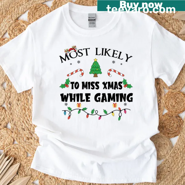 Funny family Christmas t-shirt for gamers with humorous text