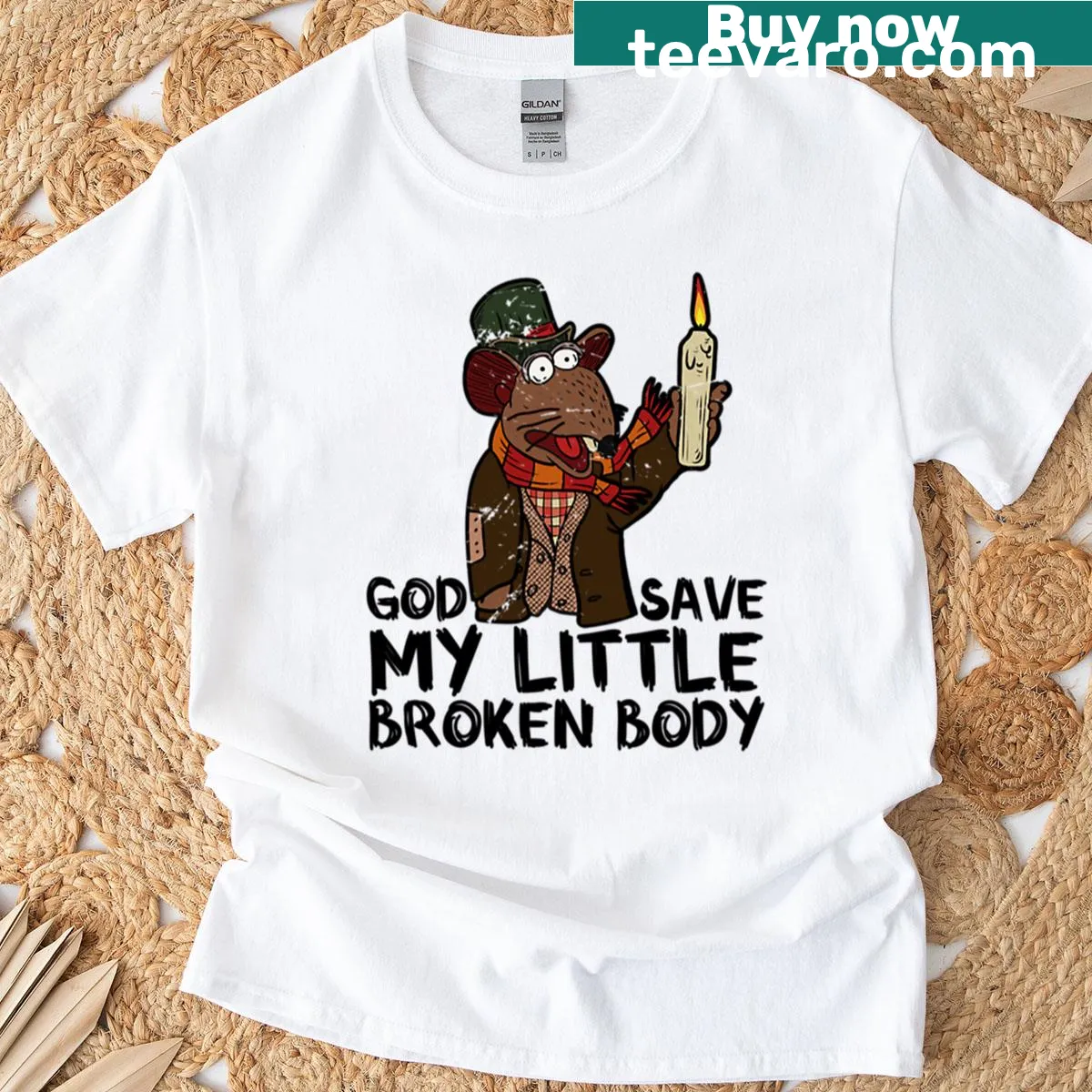 Muppet Christmas Carol T-shirt with sentimental typography — on a men's t-shirt