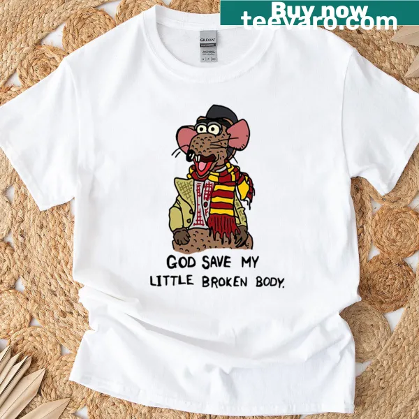 Muppet Christmas Carol t-shirt featuring Rizzo in a whimsical illustration