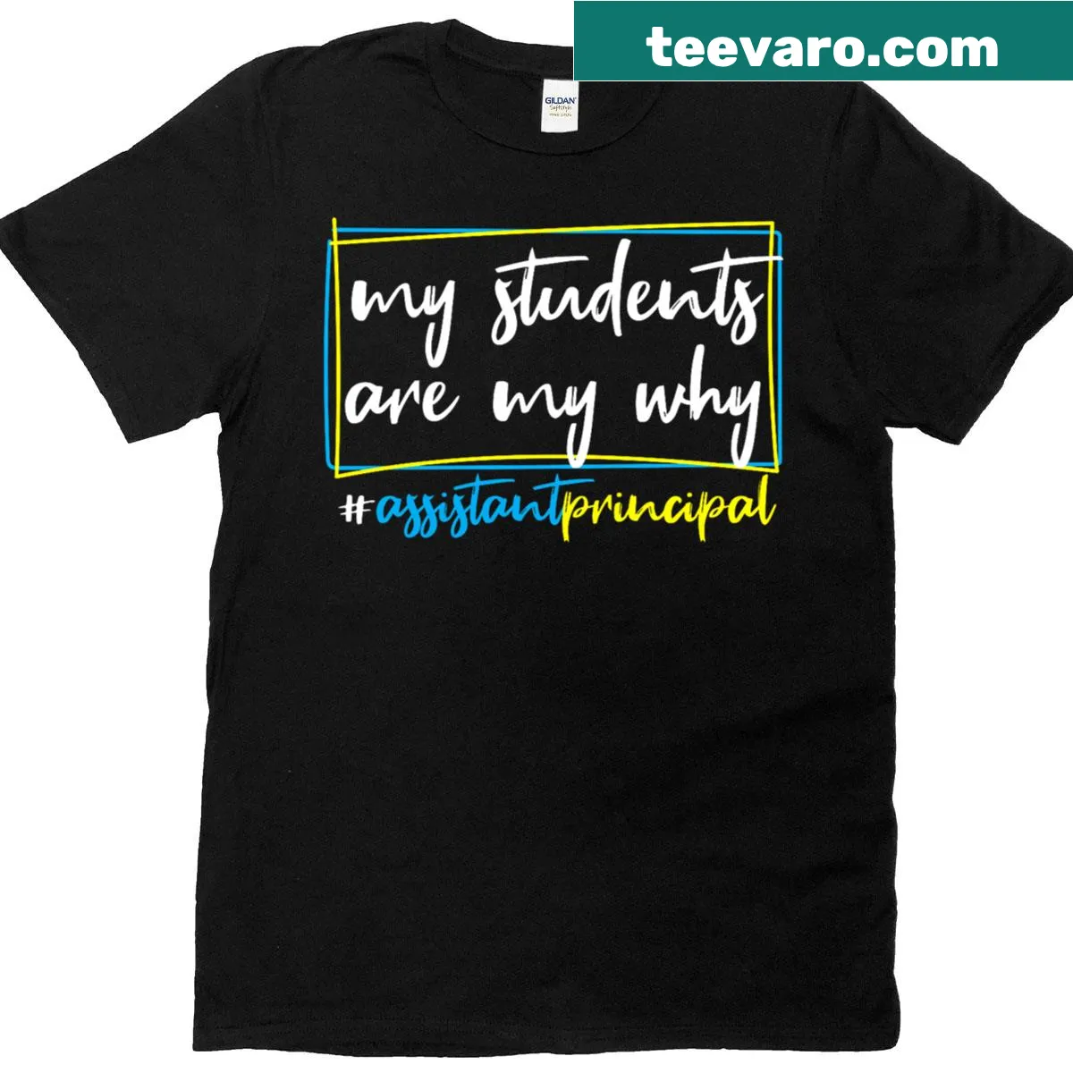 Inspirational teacher t-shirt stating 'My Students Are My Why' — on a men's t-shirt