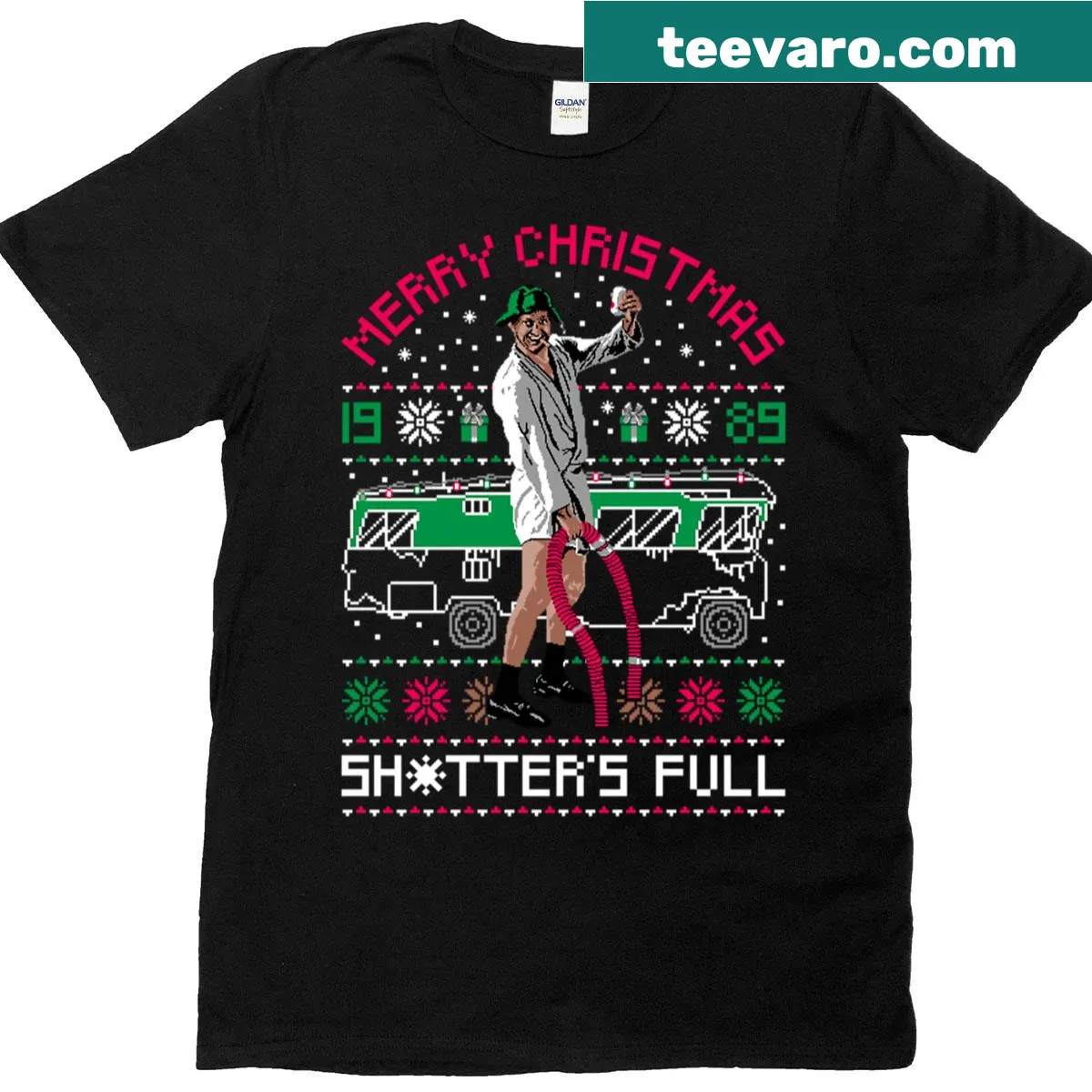 T-shirt featuring iconic imagery from 'National Lampoon's Christmas Vacation' — on a men's t-shirt