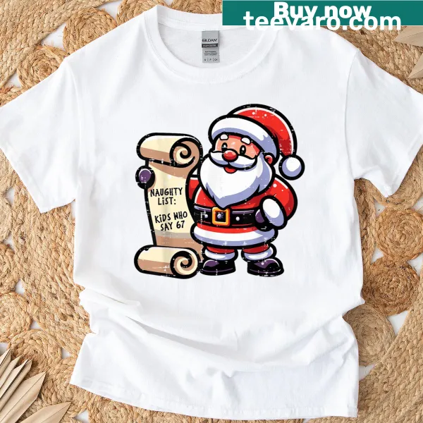 Funny Christmas T-shirt for kids featuring humorous text