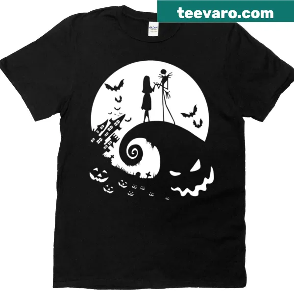 T-shirt featuring Jack Burton from Nightmare Before Christmas with pumpkins