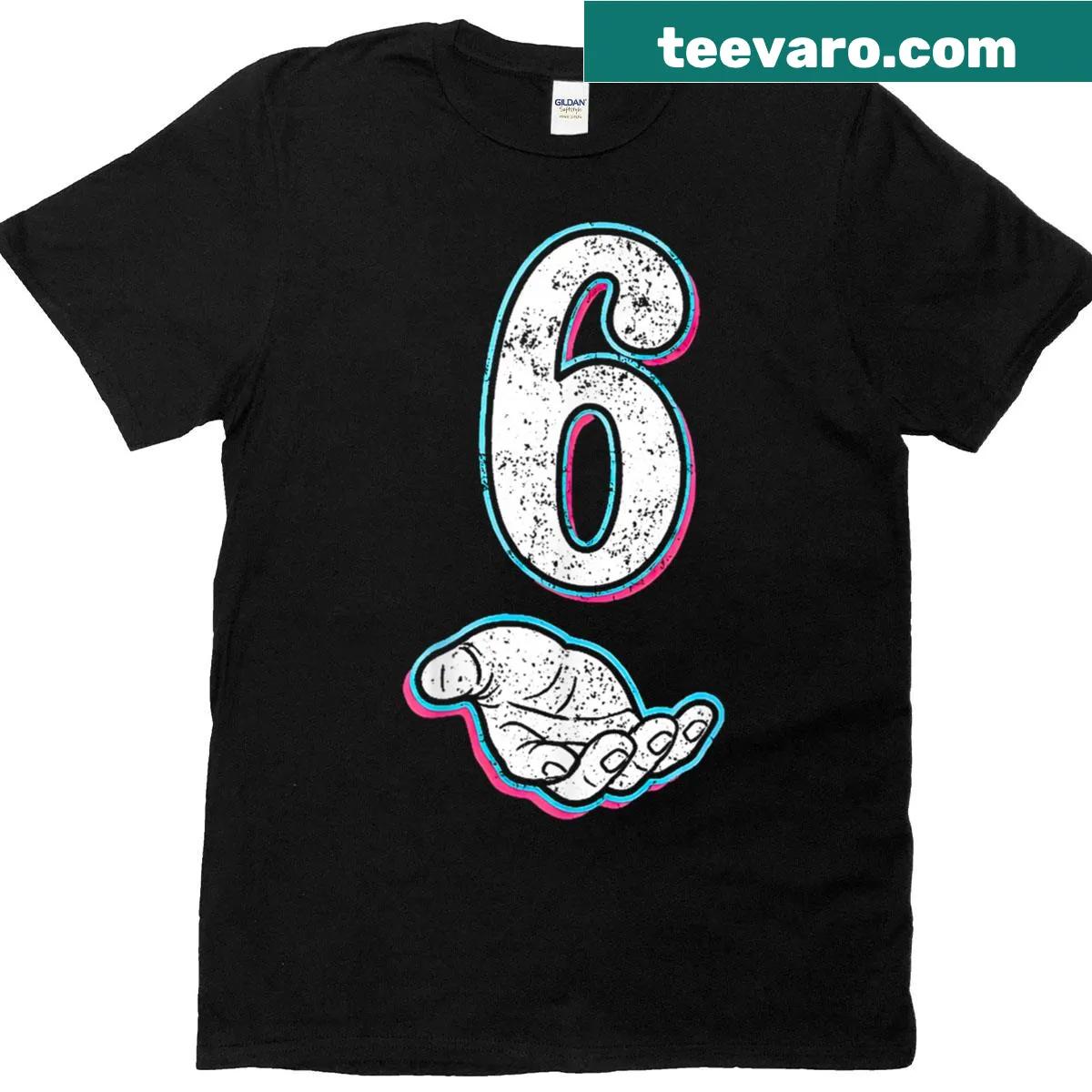 T-shirt featuring Number 6 meme for Halloween costumes — on a men's t-shirt