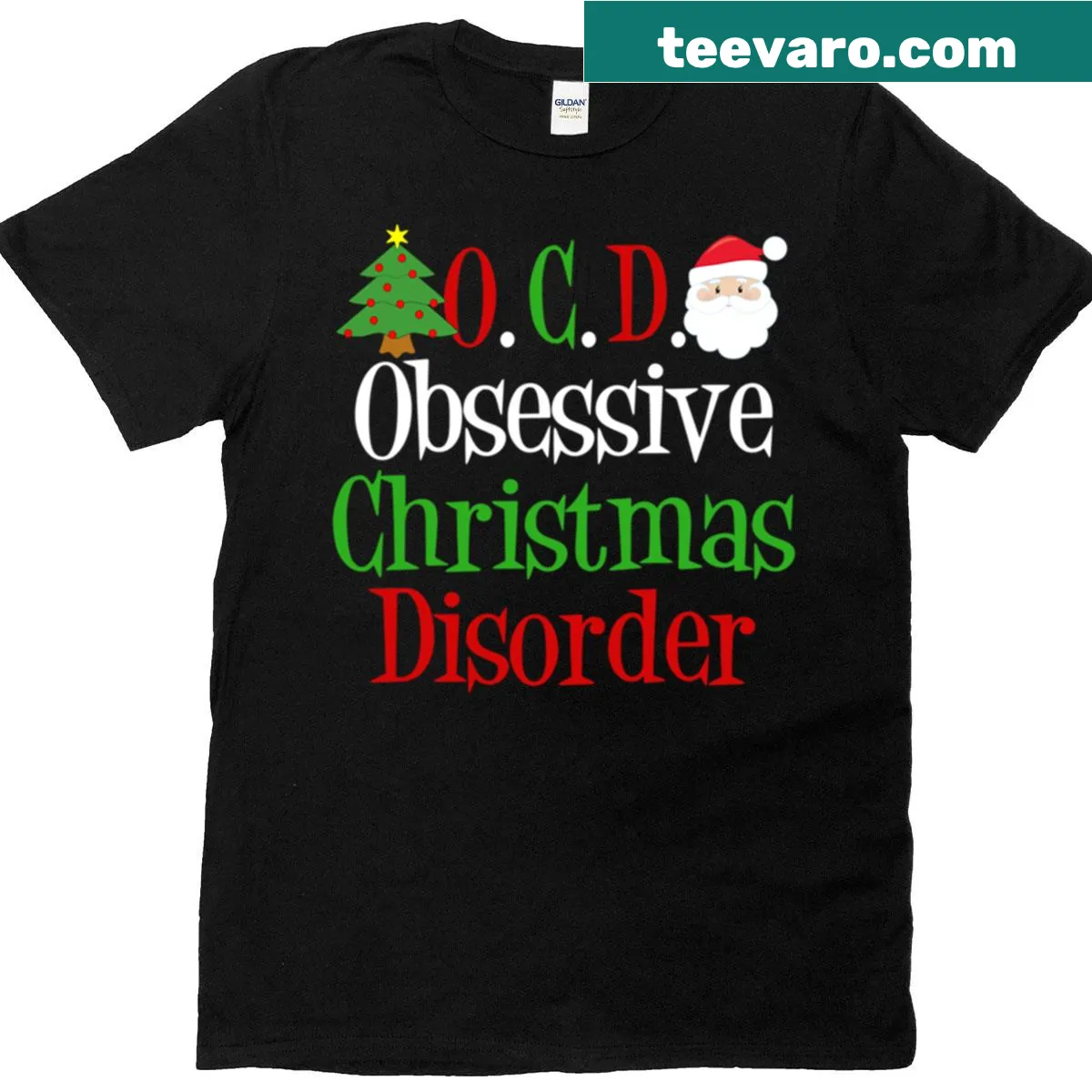 Oversized Christmas T-shirt with humorous text — on a men's t-shirt