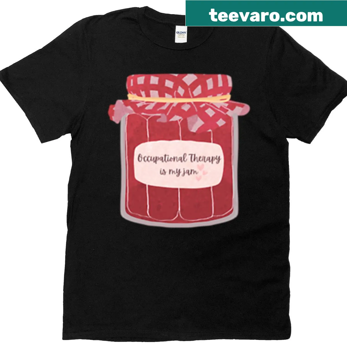 Playful T-shirt for pediatric occupational therapy jam theme — on a men's t-shirt