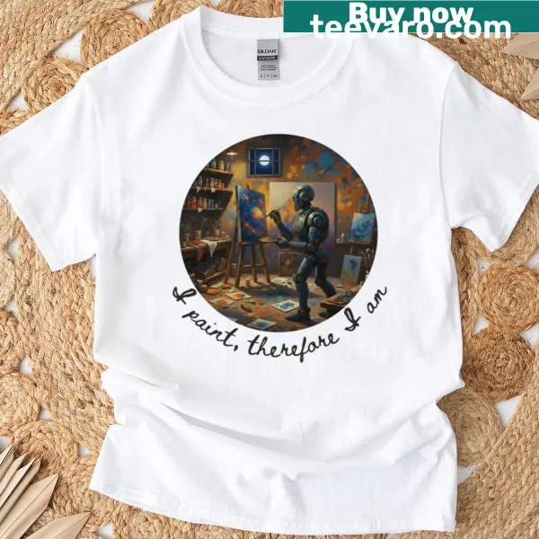 Funny T-shirt with the phrase 'Pingo Ergo Sum' in a playful design