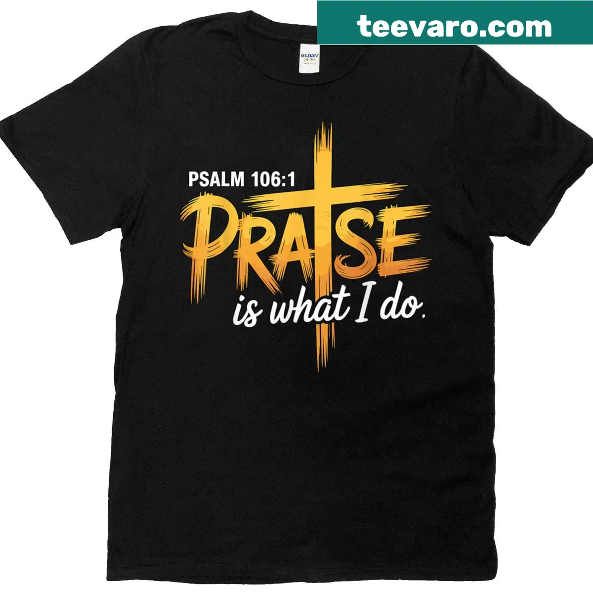 Typography design featuring Psalm 104 on a T-shirt — on a men's t-shirt