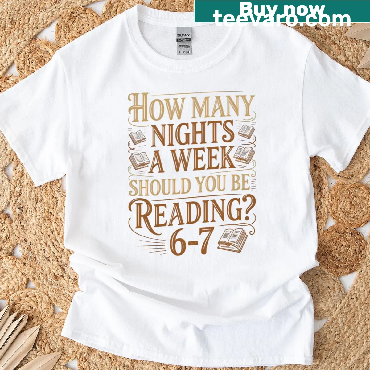 T-shirt for reading teachers with a playful reading message — on a men's t-shirt