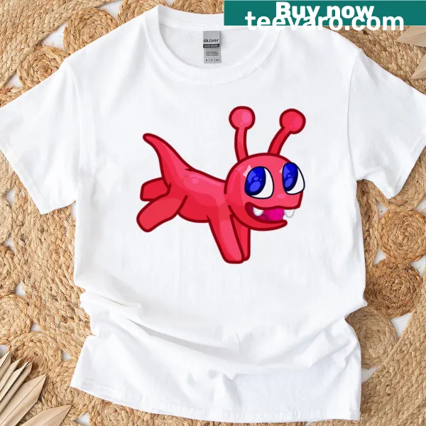 Illustration of a crayon creature on a playful T-shirt