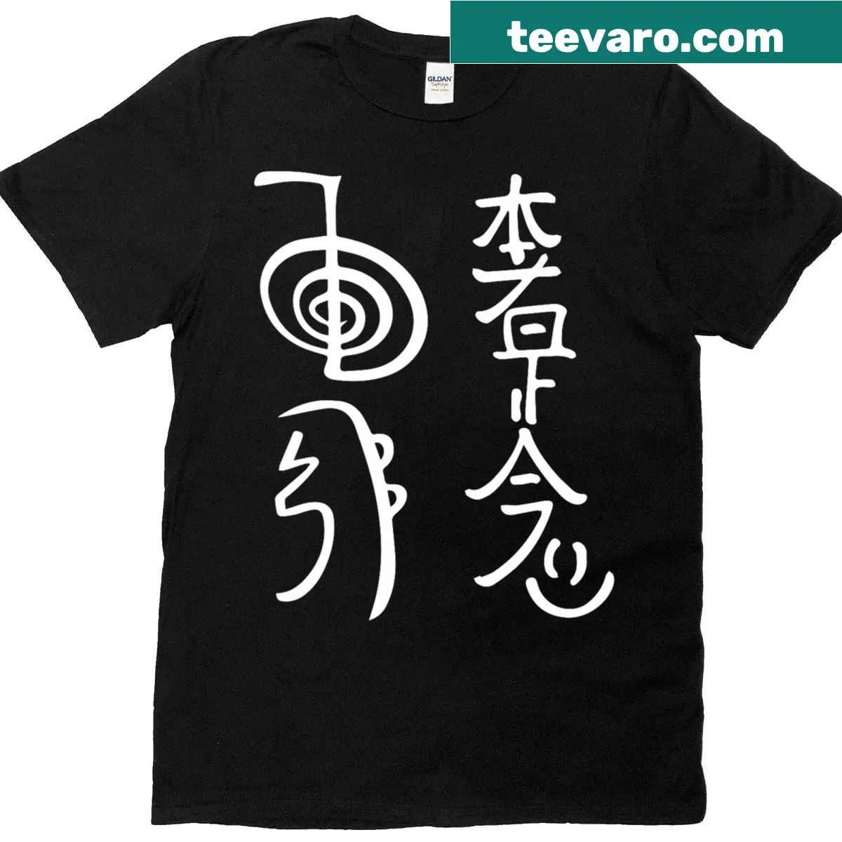 Reiki symbols printed on a spiritual healing t-shirt — on a men's t-shirt
