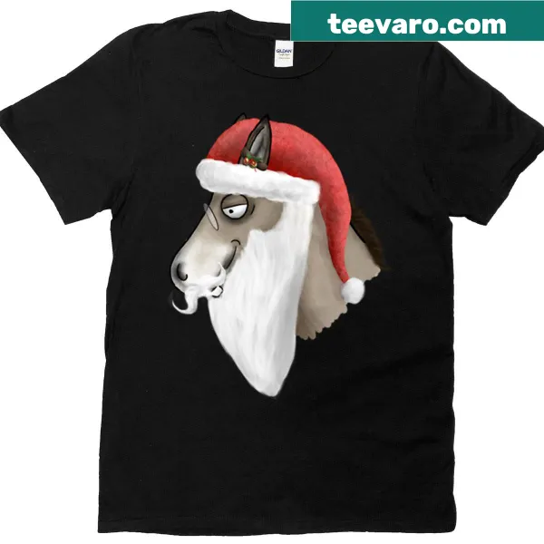 Santa Claus illustration on a festive T-shirt