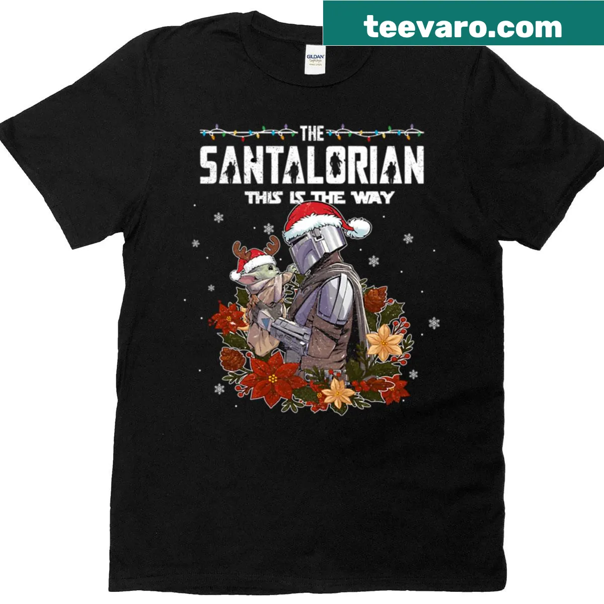 Star Wars themed humorous Christmas graphic on a t-shirt — on a men's t-shirt
