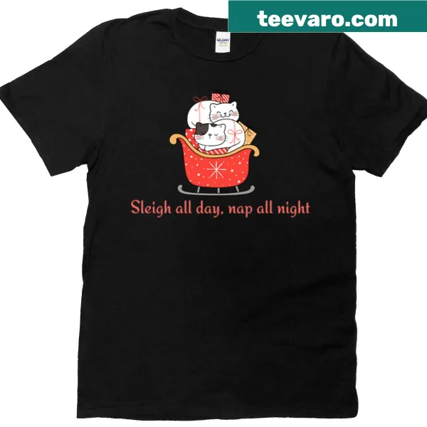 Cute Christmas cats design on a festive t-shirt