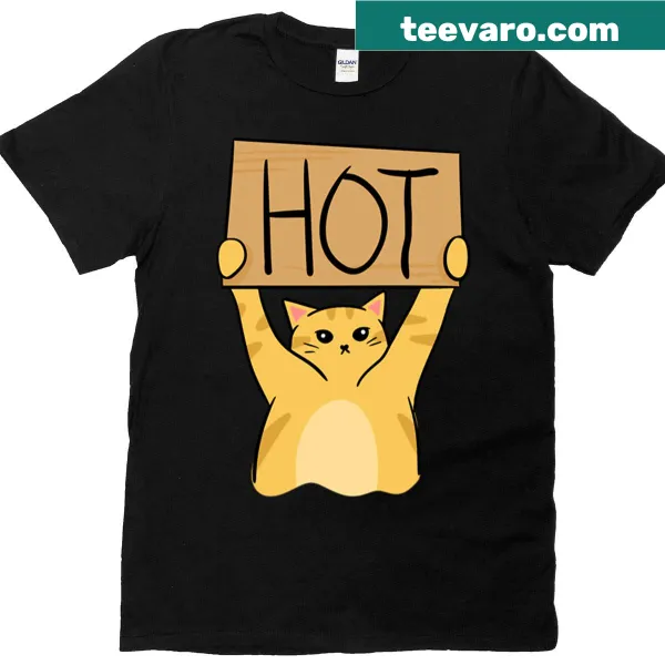 Cute t-shirt featuring a cat and 'Spicy Mood' meme graphic