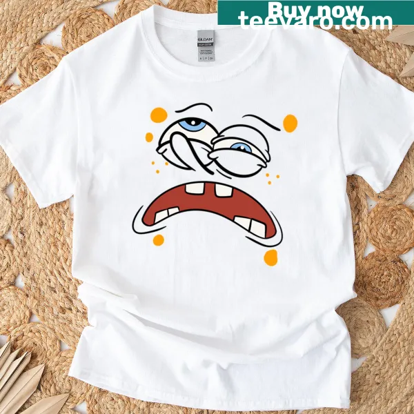 Spongebob Meme Face graphic on a T-shirt