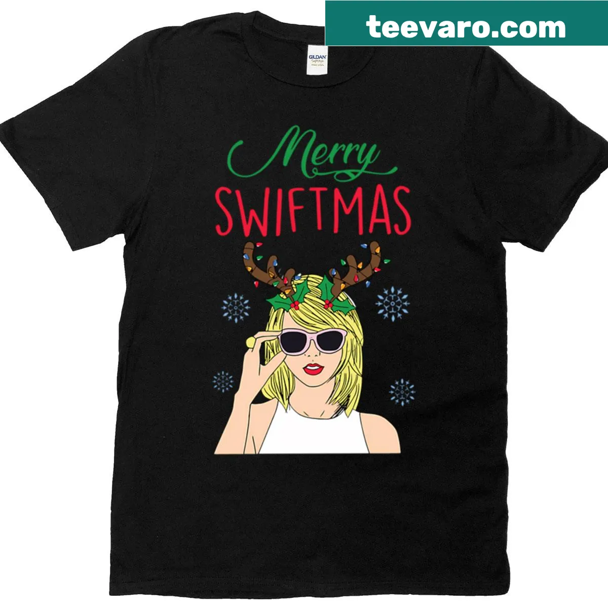Playful Christmas themed t-shirt with fun graphics — on a men's t-shirt