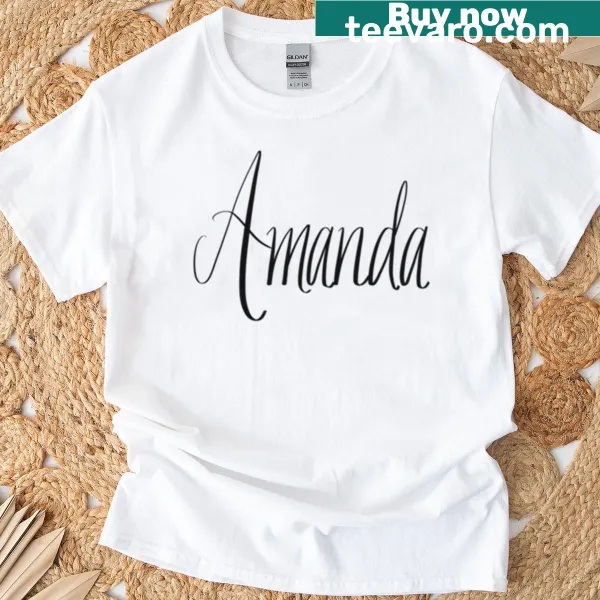 Playful t-shirt featuring the name Amanda in a fun design