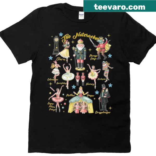 Illustrated t-shirt themed around The Nutcracker Ballet