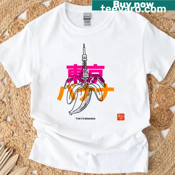 Illustration of Tokyo Banana on a t-shirt