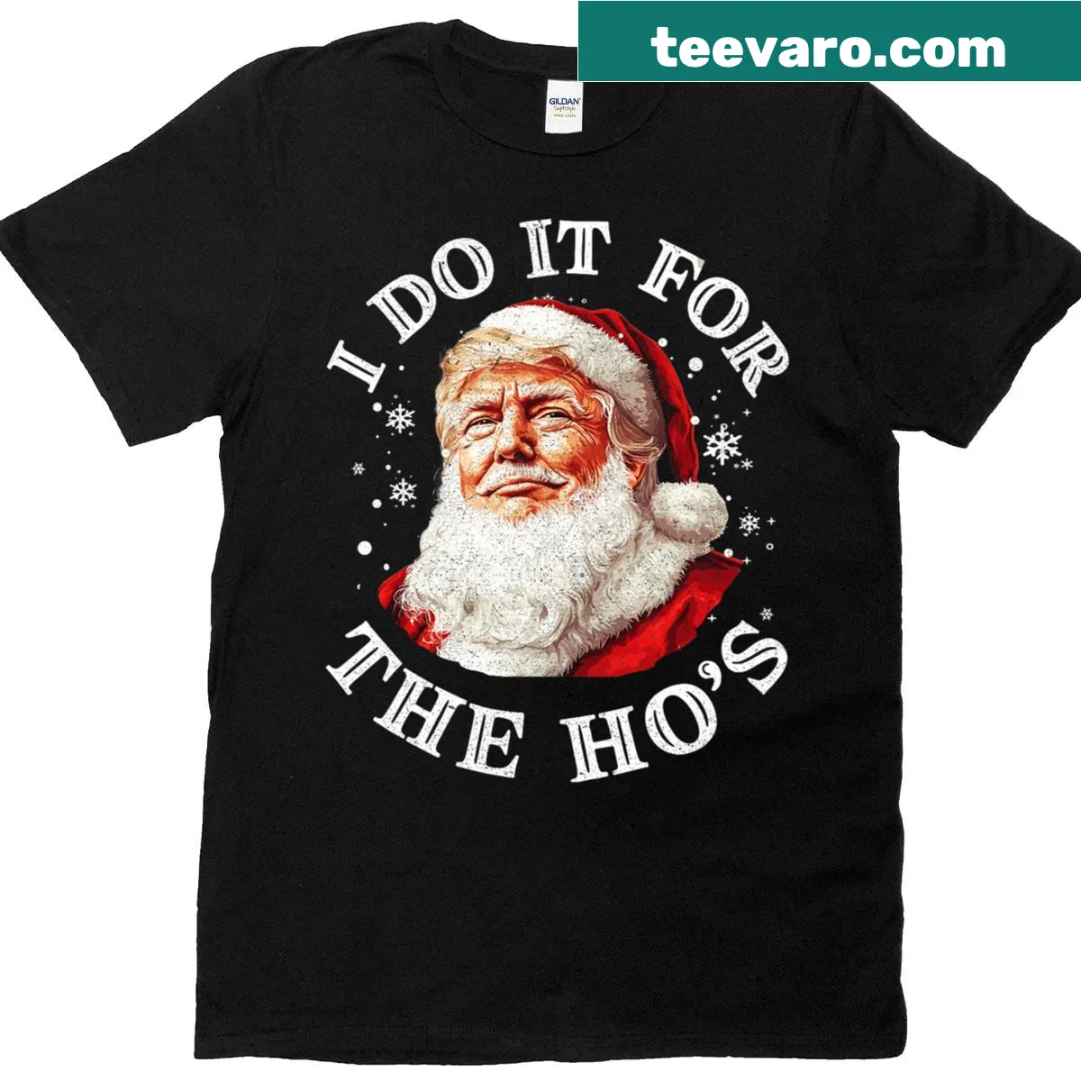 Funny Christmas t-shirt with Santa and humorous slogan. — on a men's t-shirt