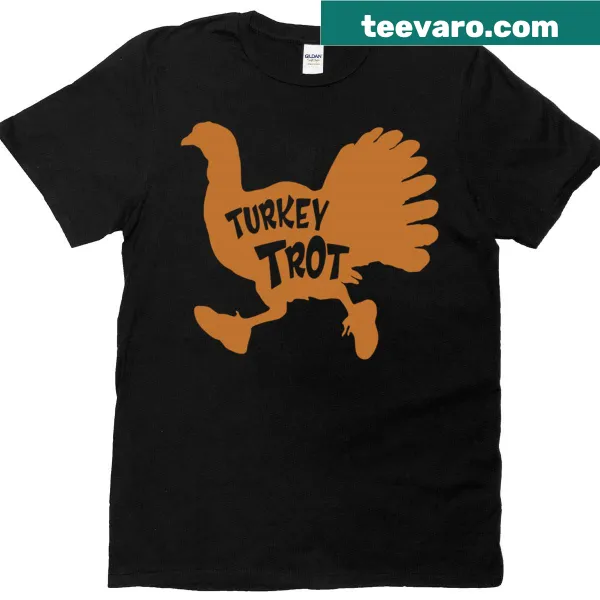 Thanksgiving-themed Turkey Trot graphic design on T-shirt