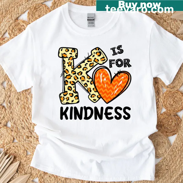 Anti-bullying T-shirt promoting kindness with typography design