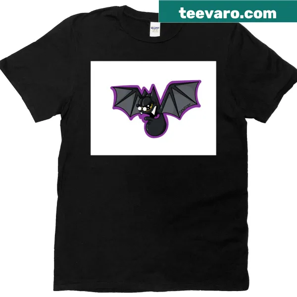 Cartoon t-shirt featuring a cute vampire bat