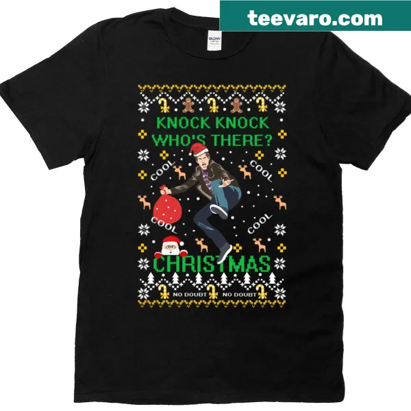 Playful Christmas t-shirt asking Who's There?