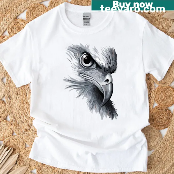 Eagle head graphic T-shirt symbolizing strength and freedom