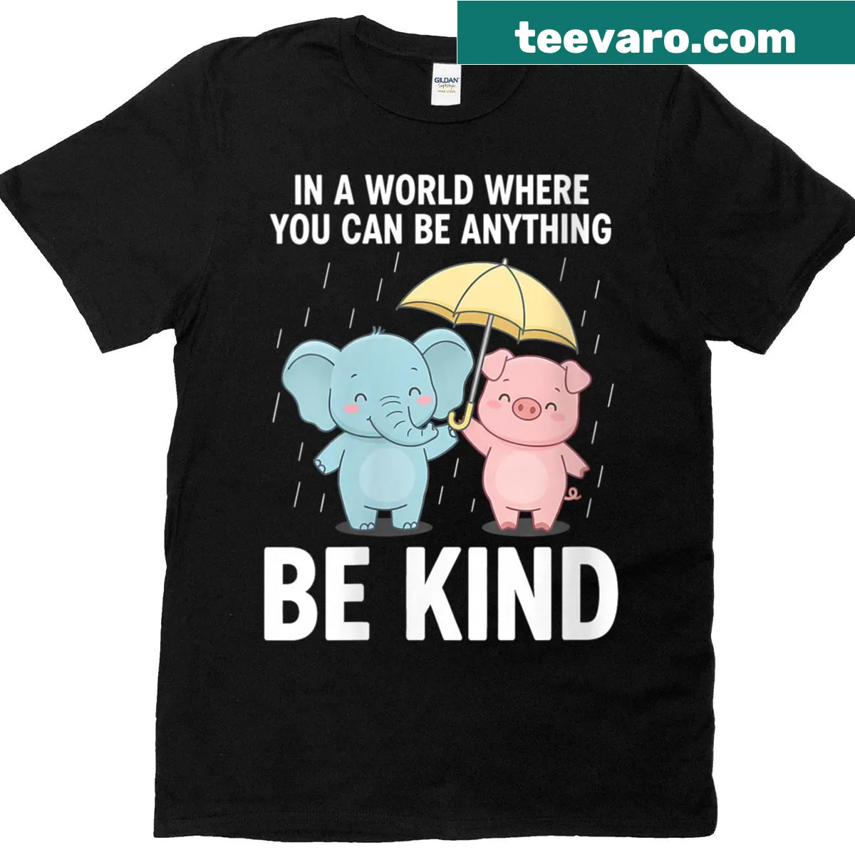 Typography T-shirt promoting kindness — on a men's t-shirt