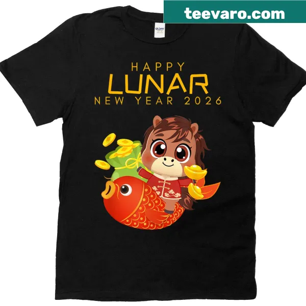 Lunar New Year typography T-shirt for kids and adults