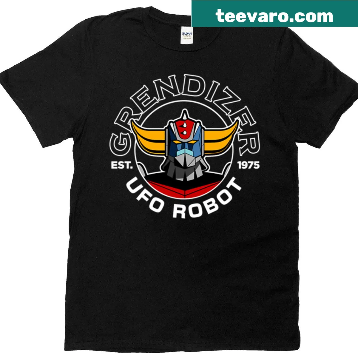 Minimalist UFO logo design on a t-shirt — on a men's t-shirt