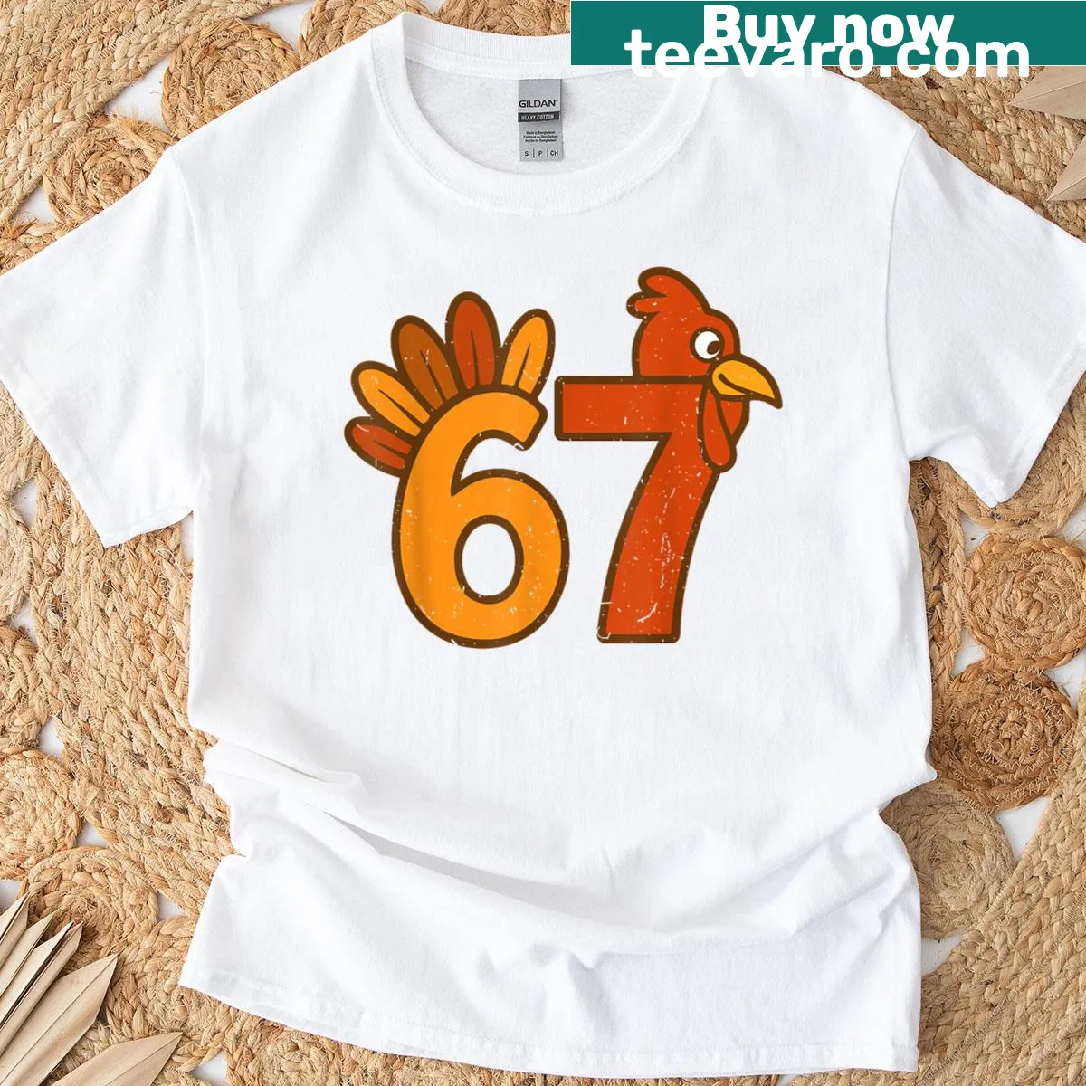 Funny Thanksgiving math teacher t-shirt with turkey design — on a men's t-shirt