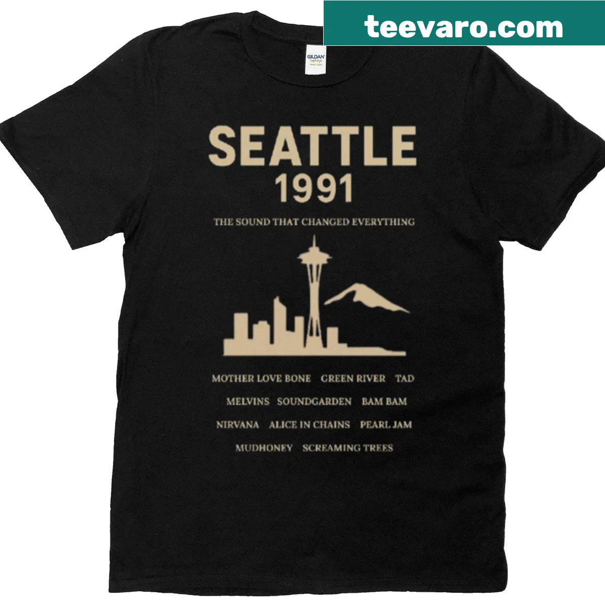 90s-inspired vintage grunge nostalgia t-shirt — on a men's t-shirt