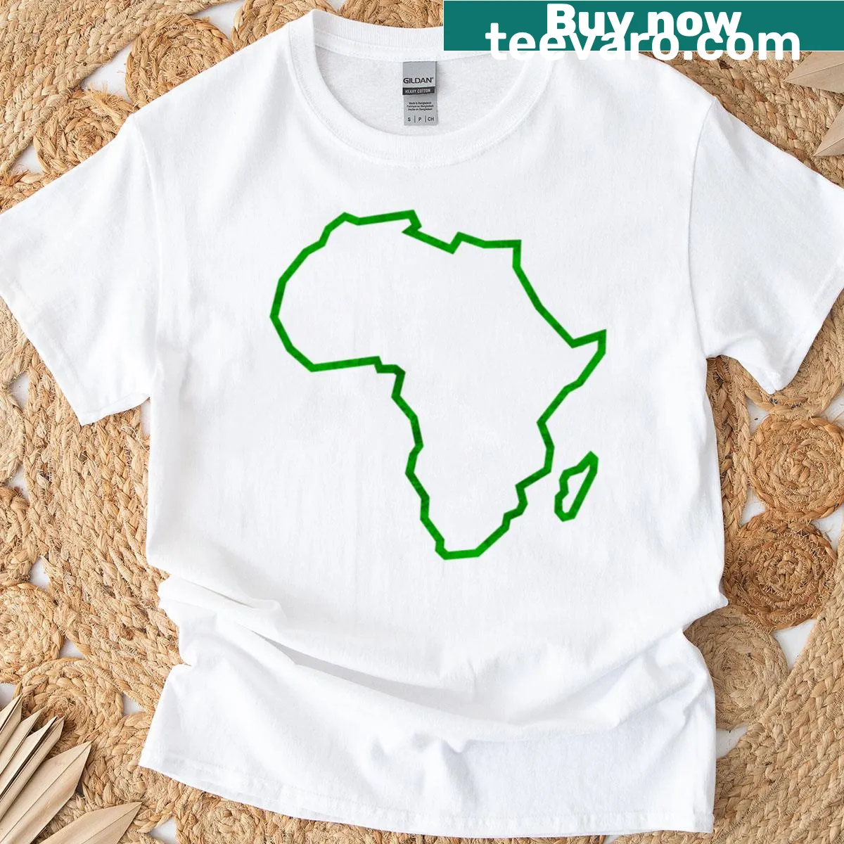 T-shirt featuring the phrase 'Africa - Home Of All' — on a men's t-shirt
