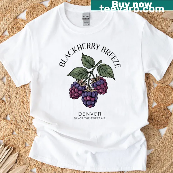 Oversized t-shirt featuring blackberry and breeze illustration
