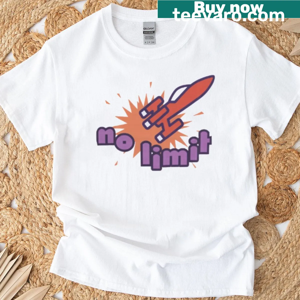 Bold typography shirt with the text Boom Pop Explosion — on a men's t-shirt