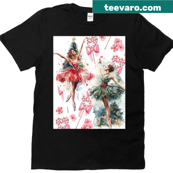 Christmas-themed ballerina design ideal for young dancers