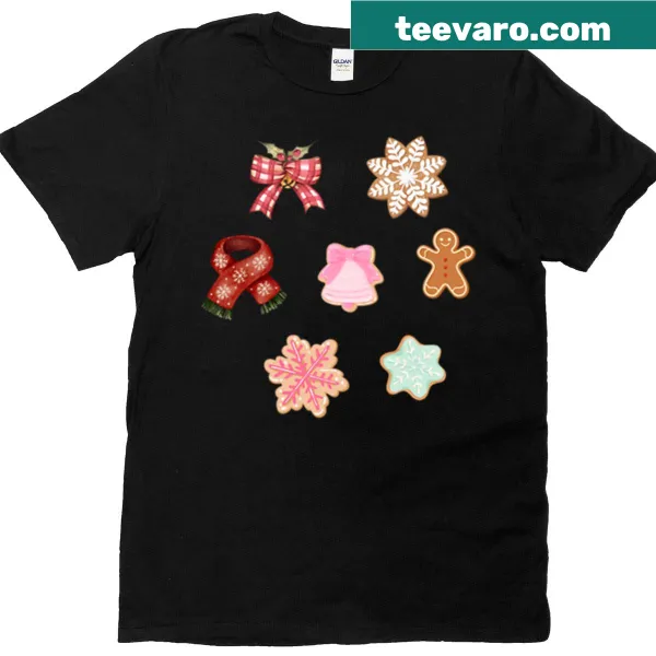 T-shirt showcasing elegant illustrations capturing Christmas vibes