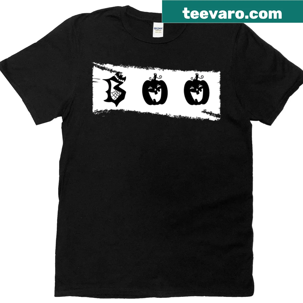 Gothic pumpkin cartoon design for Halloween on a t-shirt — on a men's t-shirt