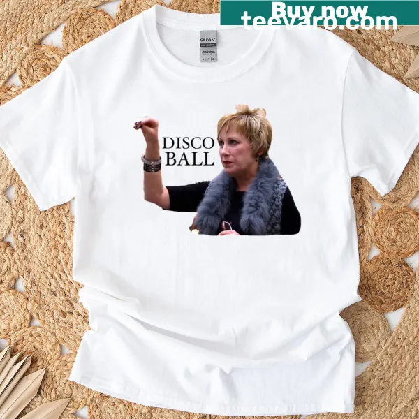 Vintage-style disco ball t-shirt with nostalgic design