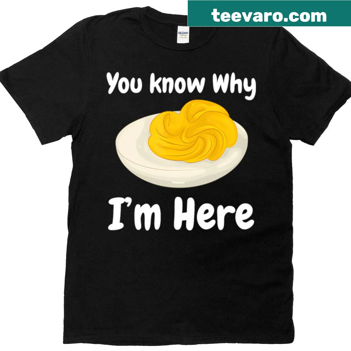 Vintage style Easter T-shirt with funny egg-themed graphics and quotes. — on a men's t-shirt