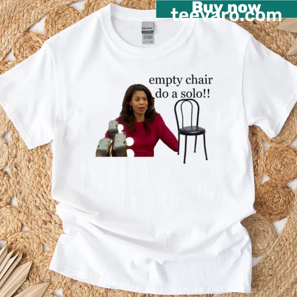 Illustrated oversized T-shirt featuring an empty chair for dance moms