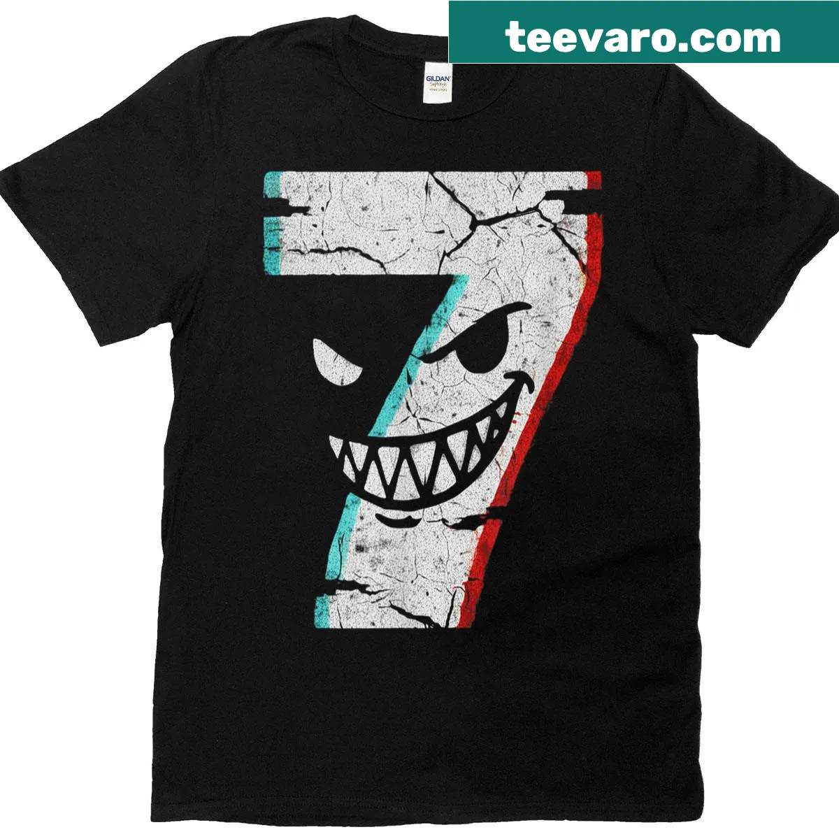 Funny couple T-shirt with '7 ate 9' joke for Halloween — on a men's t-shirt