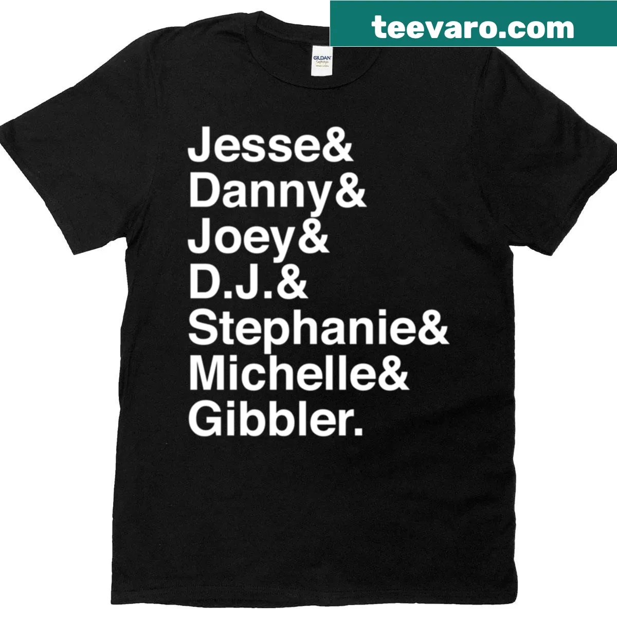 Nostalgic typography celebrating Full House and Fuller House — on a men's t-shirt