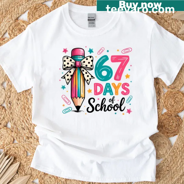 Funny T-shirt with meme about surviving school days