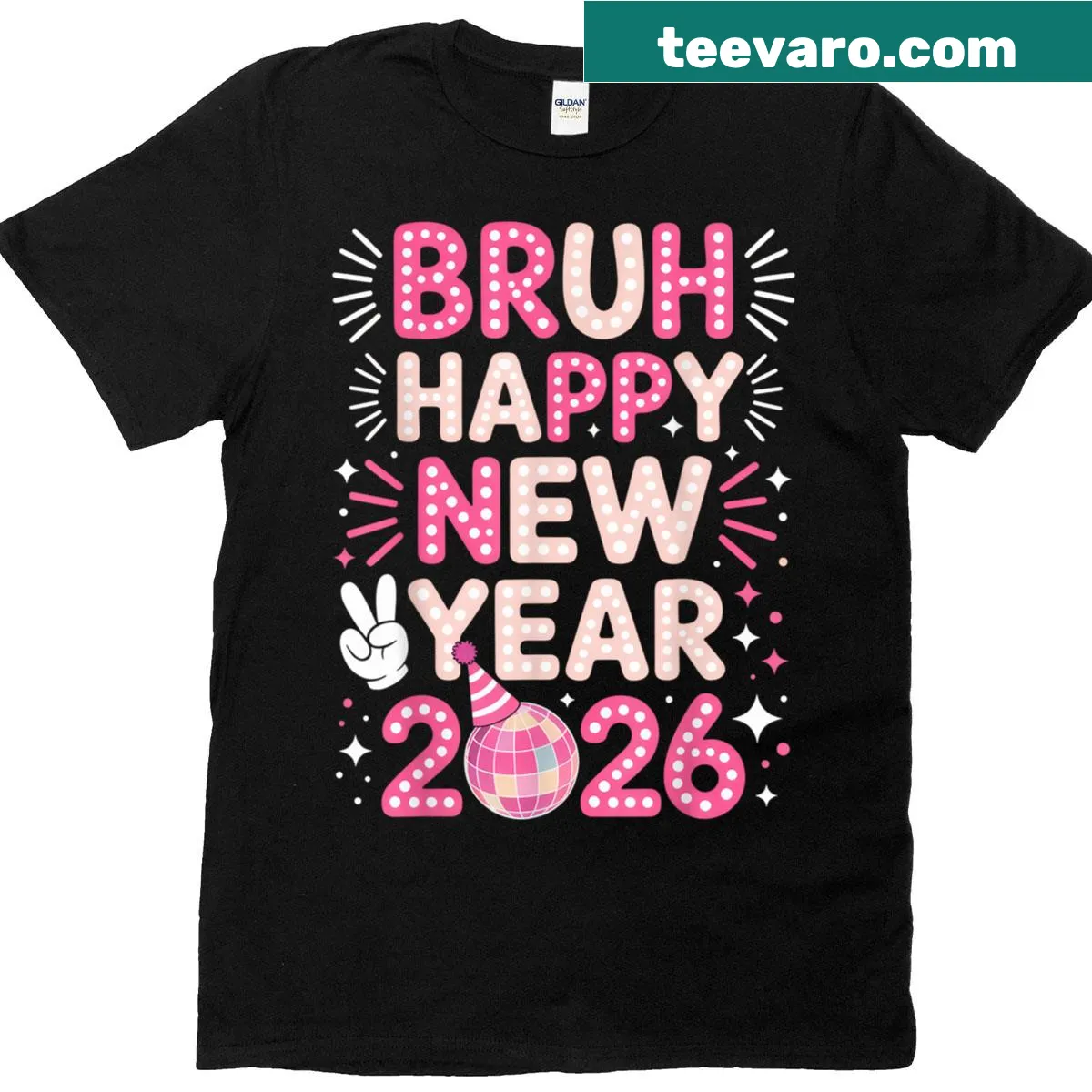 Funny New Year 2026 shirt with 'Bruh' graphic. — on a men's t-shirt