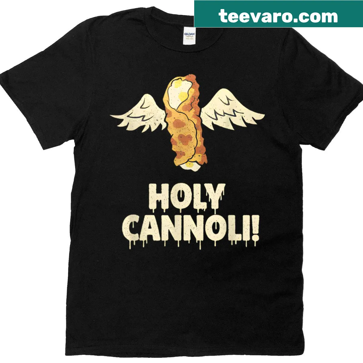 Funny Cannoli Lover T-shirt with humorous text about cannoli — on a men's t-shirt