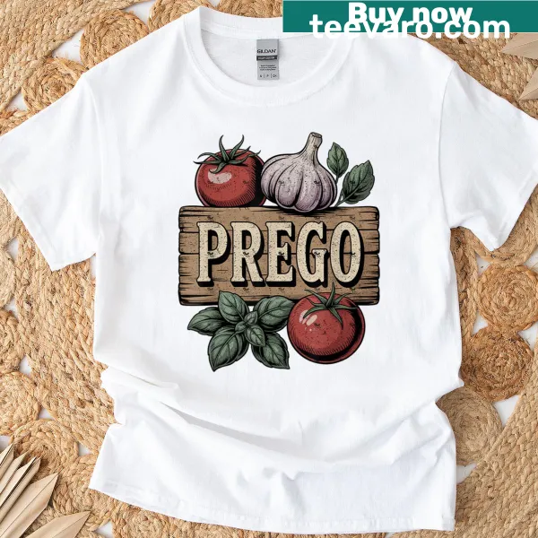 Cute pregnancy reveal T-shirt with pasta design and humorous text